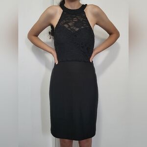 Elegant Black Lace Dress